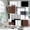 Braunes geometrisches Badezimmer-Set: Duschvorhang, Matte, Teppich & 1