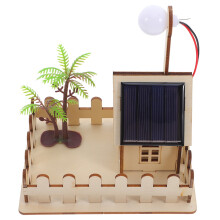Kit fai-da-te per lampada solare per bambini - Modello di assemblaggio in legno