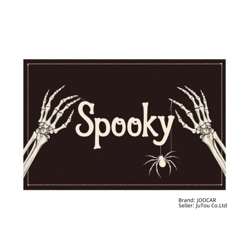 Σουπλά από λινό με σκελετό και αράχνη για το Halloween 12x18in (4 τεμάχια)