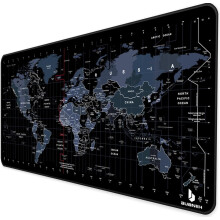 Tappetino per mouse da gioco con mappa del mondo e base antiscivolo, 90x40 cm