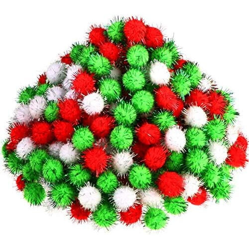 1000 st 1,3 cm glitterpompoms i bulk