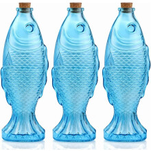 Fischförmige Glasdekanterflasche, 500 ml