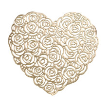 Heart-shaped PVC table mat for Valentine's Day –