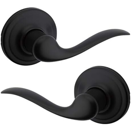 Poignée de porte intérieure Tustin, noir mat