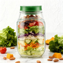 Salatglas med indbygget dressingrum 4,5 kopper