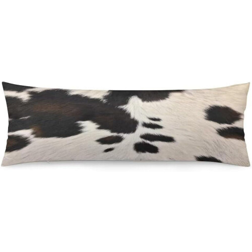 Capa de almofada de corpo com estampa de vaca, 50,8 x 137 cm (20 x 54 polegadas)