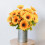 Girasoli artificiali in seta, 8 pezzi con 7 steli 1