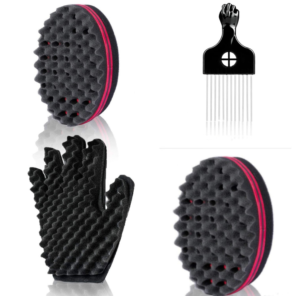 Hair Sponge Set for Curls â 3-Piece Styling Sponges for