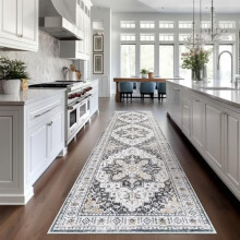 Tapis de couloir style vintage 76 cm x 305 cm, Ă poils courts