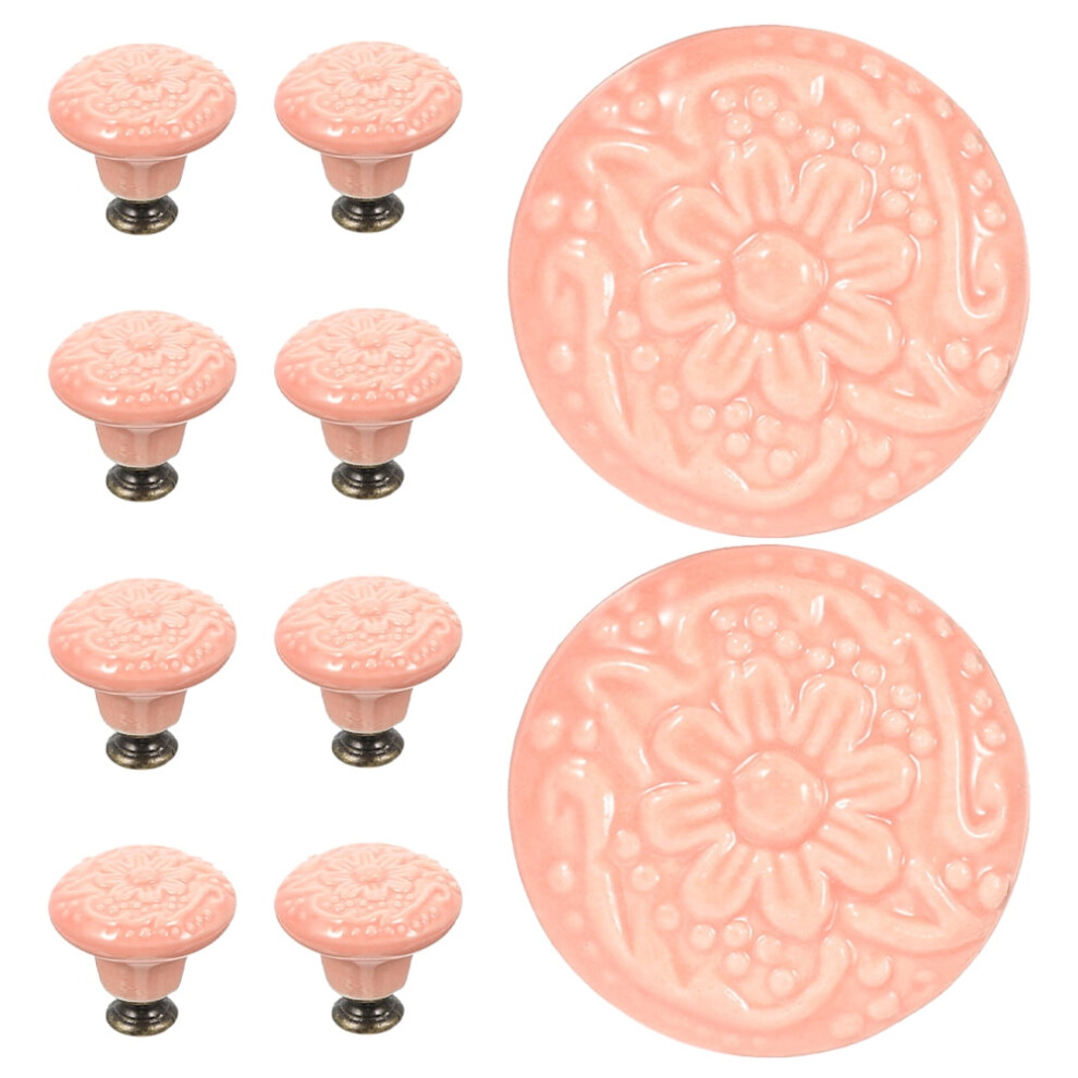 Kallory Ceramic Cabinet Knob Pink 1.4X1.4x1.3in 10 Pcs 9329345616785