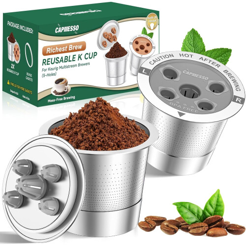 Capsules K-Cup réutilisables à 5 trous pour Keurig MultiStream