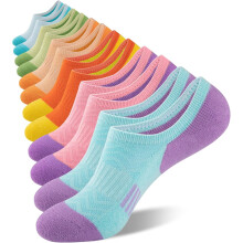 Chaussettes de sport invisibles en coton pour femmes, 6 paires