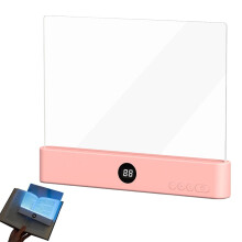 Wiederaufladbare LED-Buchlampe, pink, 15,2 x 18,5 cm, 3 Farbmodi