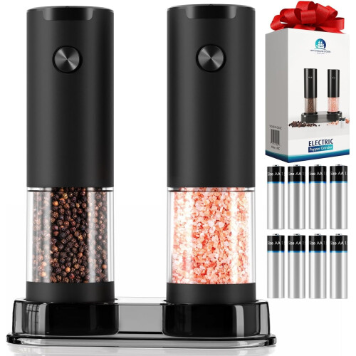 Conjunto de Moedor Elétrico de Sal e Pimenta 100ml