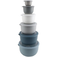 12-teiliges Ombré-Rührschüssel-Set mit Deckeln