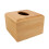 Caixa de lenços de bambu com abertura em formato de U, 12 x 12 x 8,5 cm 1
