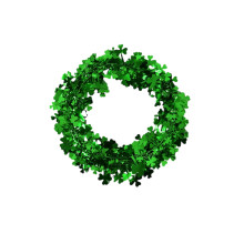 St. Patrick's Day Kleeblatt-Schleifenkranz mit biegsamem Draht,