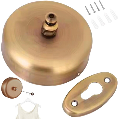 Varal retrátil em bronze, aço inoxidável 304