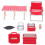 Rött plastdockhus campinglekset – 1 set 1
