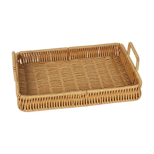 Υφαντό Καλάθι με Φρούτα Καφέ29x21x4εκ.