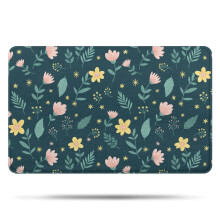 Tapete de banheiro Pioneer Flower Floral Antiderrapante 20x32 polegadas