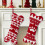 Gestrickter, knochenförmiger Hunde-Weihnachtsstrumpf, weiß 1