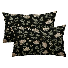 Capa de almofada lombar floral vintage 30x50cm