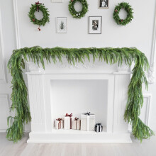 Kerstslinger groen plastic 270cm