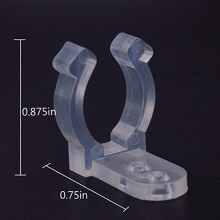 100 clips de fixation pour guirlande lumineuse LED en polycarbonate transparent, avec 200 vis.