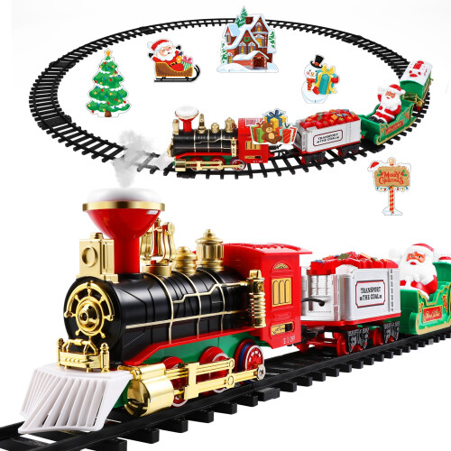 Trem de Natal Toyvian com Som e Fumaça