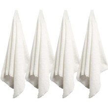 4 stk. hvite håndklær til badet - rene ansiktshåndklær dekorasjon små mikrofiber vaskekluter håndkle til ansiktet og hendene 13,7 x 29,5 tommer