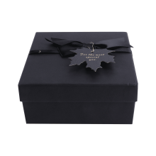 Boîte cadeau simple pour parfum, 1 pièce, noire, 15 x 15 x 7 cm