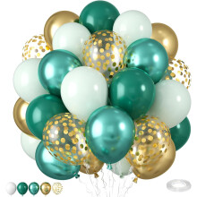 100 balões de látex natalinos nas cores vermelho, verde e branco
