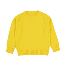 Baby Sweater Boys Girls Solid Color Sweater Pullover Knitted Sweater Candy Base Sweater Yellow 8 Years