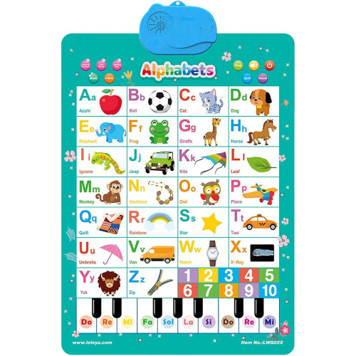 Electronic Alphabet Wall Chart for Ages 1–6, Interactive Touch Learning Poster – Compatible with Home, School, Kindergarten