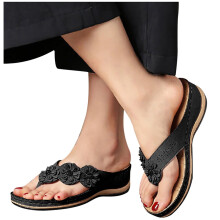 Sandales pour femmes en liquidation, sandales orthopédiques extensibles à enfiler, sandales croisées, mules de plage tressées, noires, pointure 38