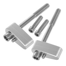 Abrazaderas para manillar de minimoto, abrazadera elevadora de manillar de aleación de aluminio, 1 par, color plata.