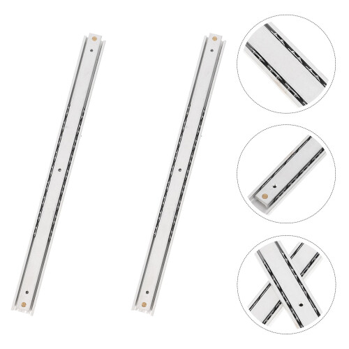 HEMOTON 1 Pair 200mm Side Mount Drawer Rails Push To Open Slides