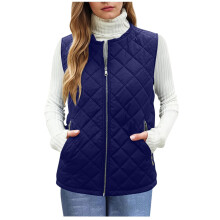 Kukoosong Damen-Fleeceweste, leichte, ärmellose Damenjacke mit seitlichem Reißverschluss, kurzer, warmer Kapuzenmantel mit Taschen