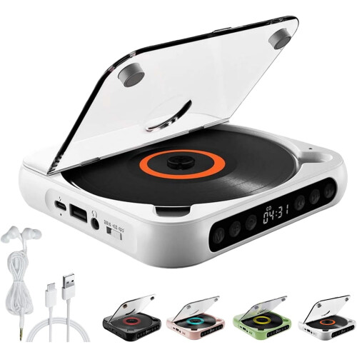 Φορητό CD player Bluetooth με οθόνη LED