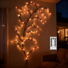 Kirschblüten-LED-Baumbeleuchtung, 90 Zoll, 144 warmweiße LEDs