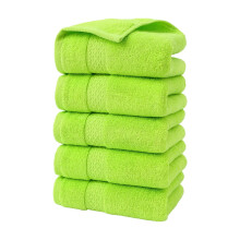 Lot de 5 serviettes pour les mains 100 % coton – Serviettes jacquard douces et absorbantes pour la salle de bain, le spa, la salle de sport et le
