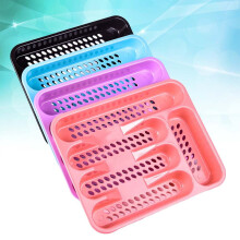 Magnifique plateau de rangement en plastique pour tiroir de cuisine, avec 4 compartiments, pour ranger et organiser les ustensiles. Couleurs