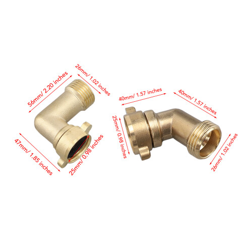 10 Stück RV Wasserfüll-Einlass-Kit aus Messing, 45 Winkel 1