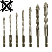 Sakerplus 4-uurteinen sahalaitainen poranteräsarja (3/4/5/6/8/10/12 mm, 21 kpl) puulle, lasille, betonille, kivelle ja metallille