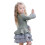 Mädchen Winterpulloverkleid Langarm Beige 1