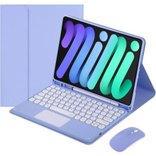 Capa com teclado sensível ao toque para iPad Mini 7 (2024) e Mini 6