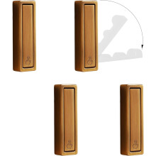 4 faltbare Wandhaken, einziehbare Haken aus Zinklegierung für Kleidung/Schlüssel/Handtücher, Bronze, geeignet für glatte Wände