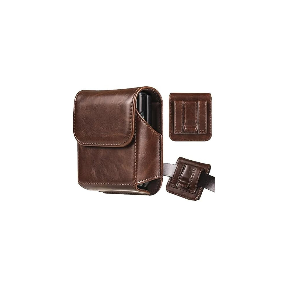 Leather Flip Phone Holster With Belt Clip 9450273262215