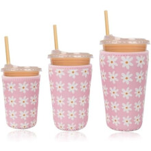 Fundas reutilizables de neopreno para copas menstruales – Paquete de 3